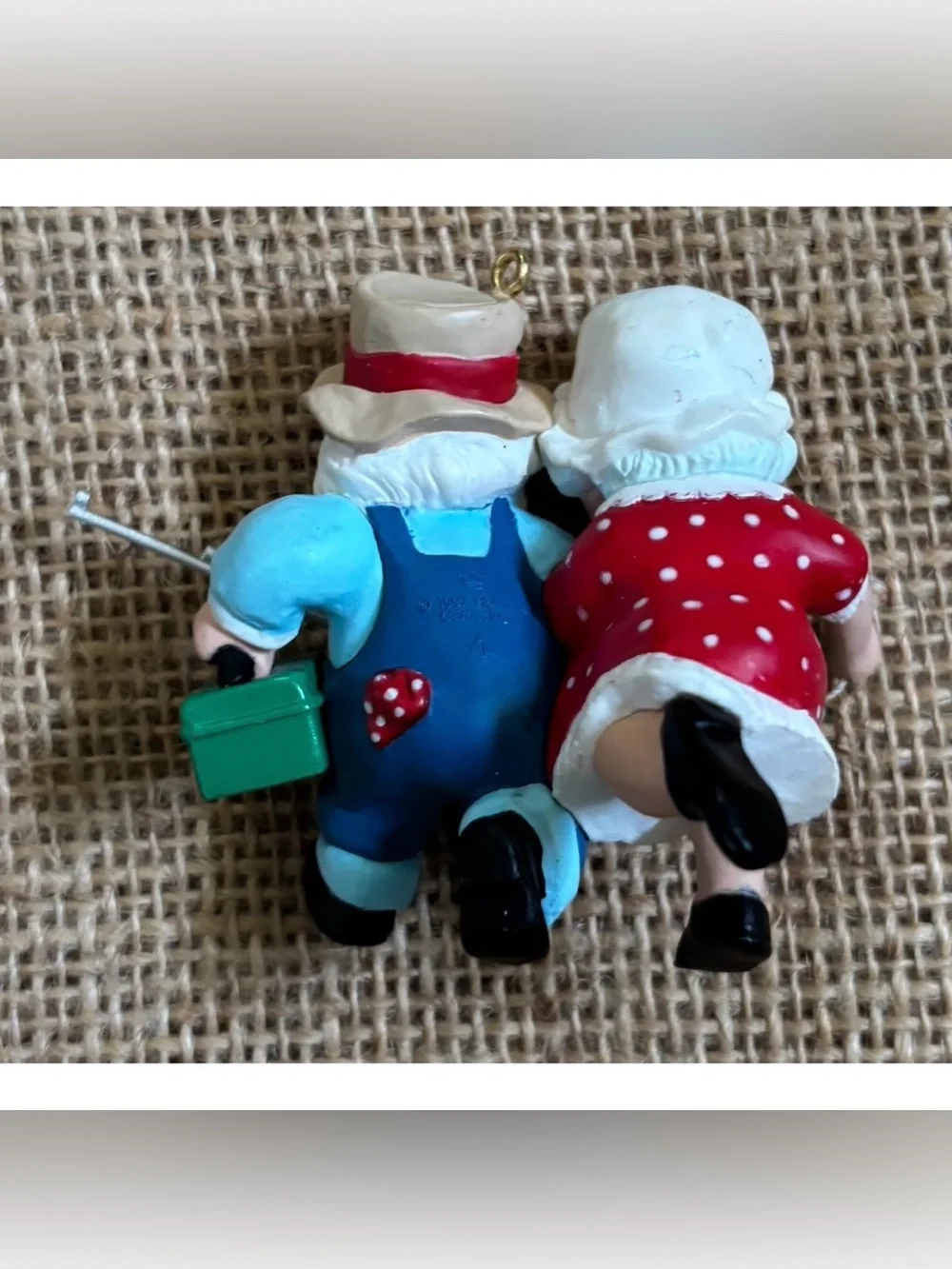 Vintage Hallmark Clauses On Vacation Fishing Christmas Ornament Santa Claus